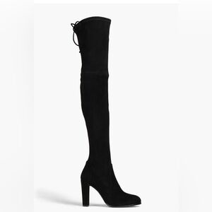 Knee high black Stuart Weizmann suede boots